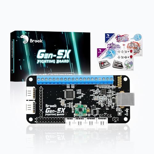 Brook Gaming Gen5X Fighting Board with Sticker - Ultimate Multi-Platform Supports PS5, XB Series, XS, Switch and PC - Lightning-Fast Response Times for Fighting Gaming 【Exclusive Version】