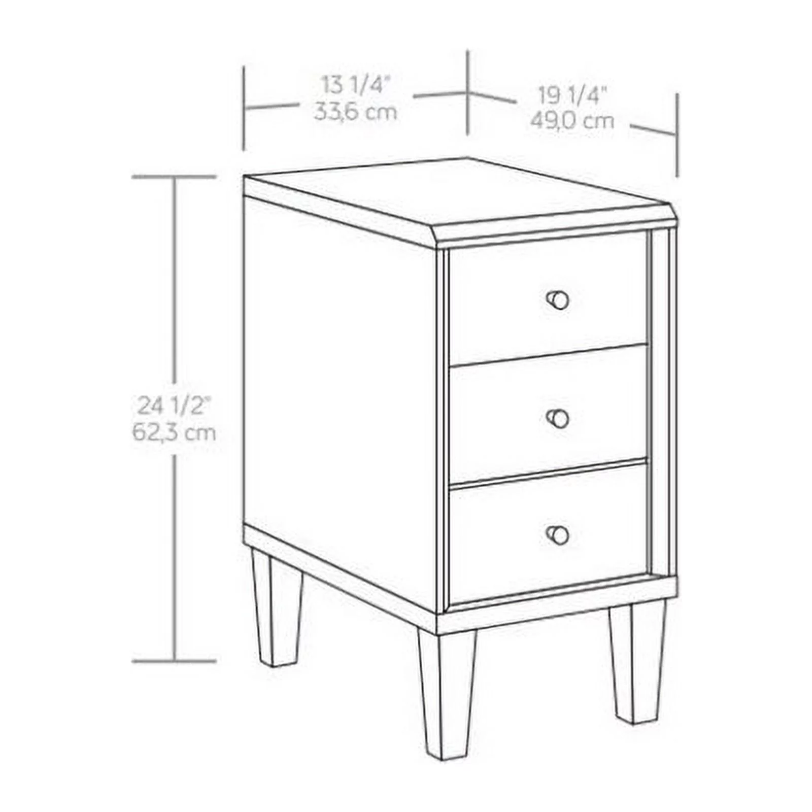 Pemberly Row 2 Drawers Modern Engineered Wood End Table in Maple