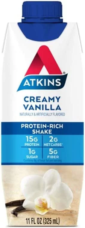 Atkins RTD Protein Shake Creamy Vanilla -- 8 Shakes