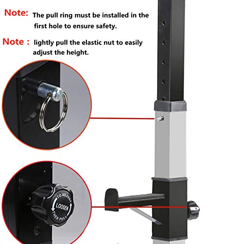 Barbell Rack Stand - Multifunctional Adjustable Squat Rack, Heavy-Duty Dumbbell Rack，Strength Training Dip Station, Home Gym Equipment Max Load 550lbs