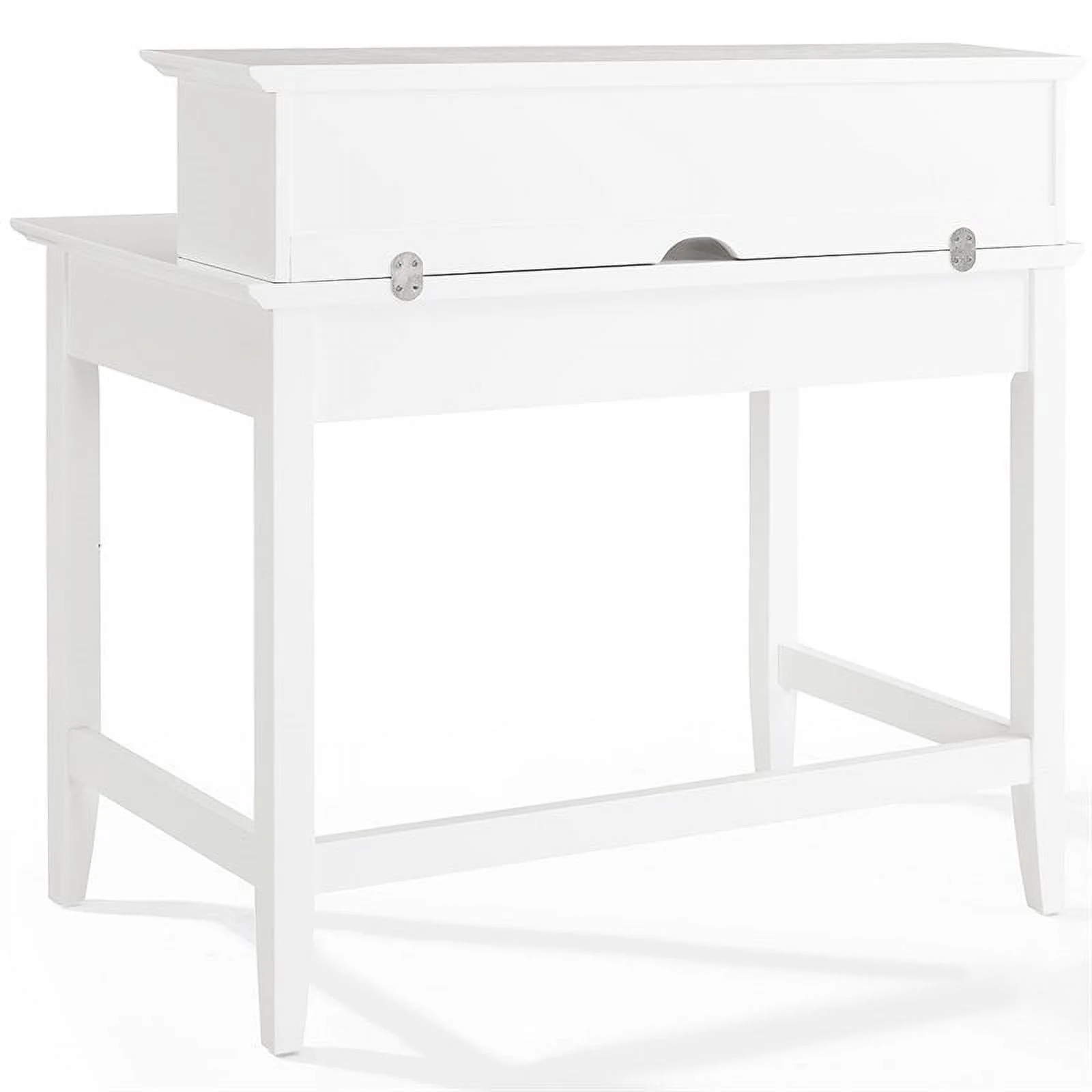 Pemberly Row Writing Desk with Hutch in White