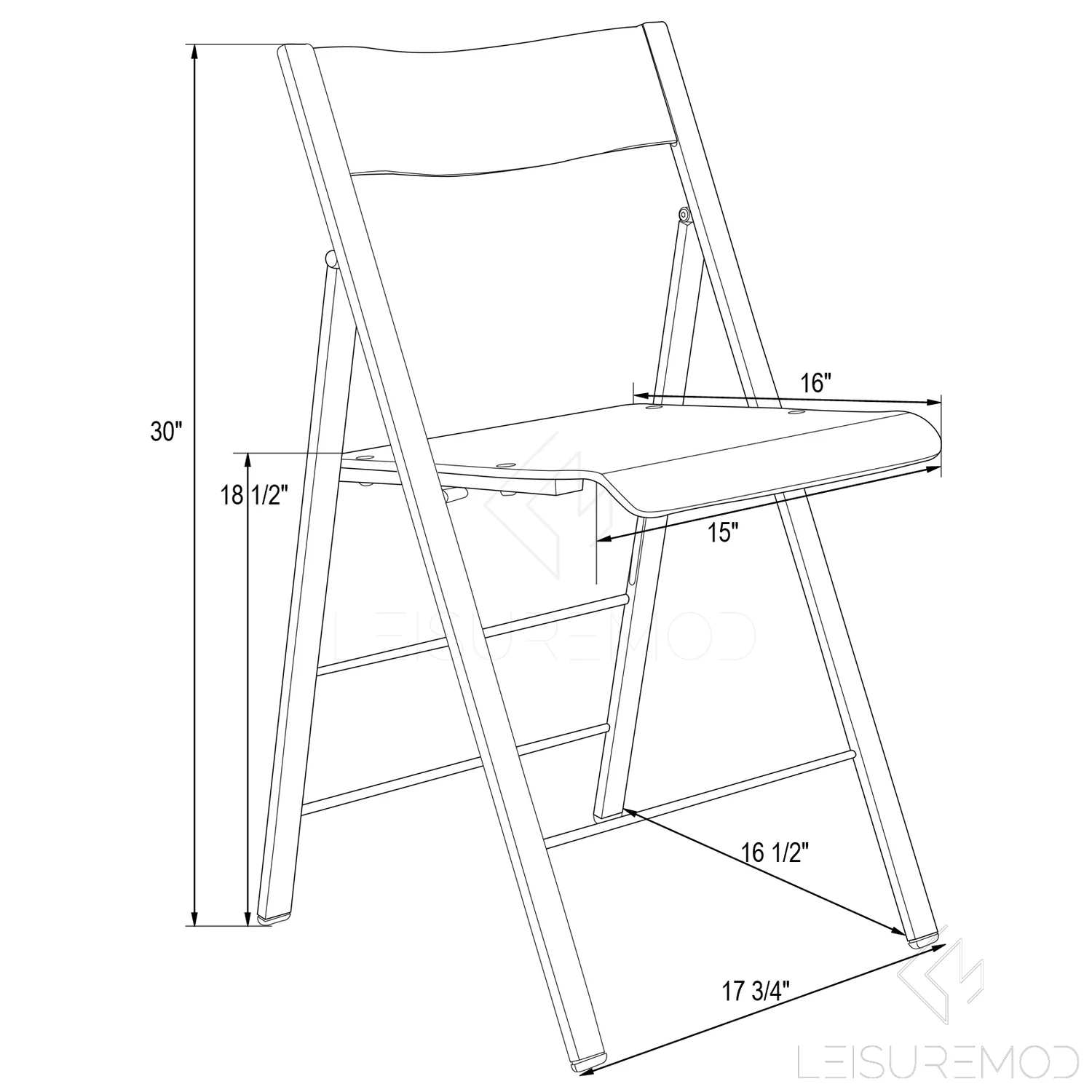 HomeStock Retro Renaissance Modern Acrylic Folding Chair, Set of 2