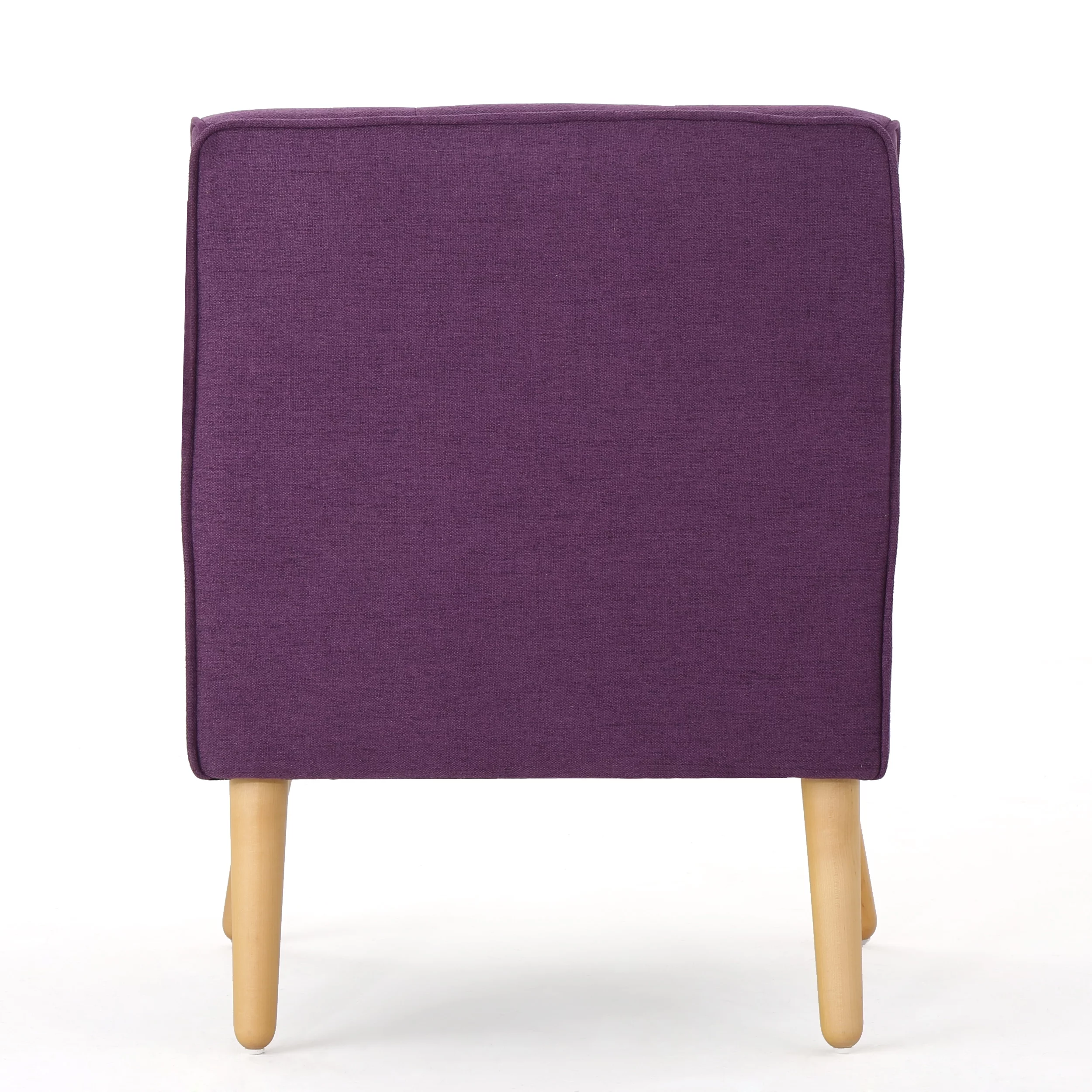 Noble House Ingrid Mid Century Fabric Arm Chair,Purple