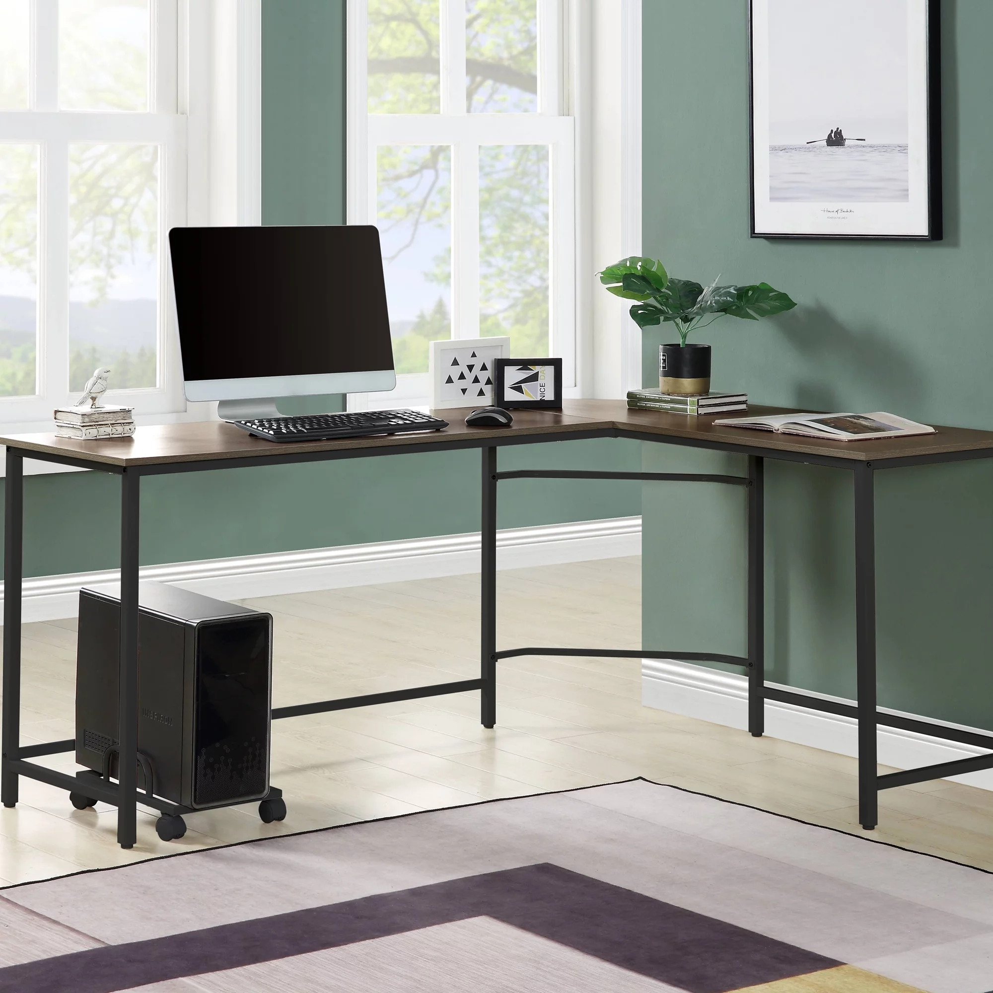 Dazenus Computer Desk in Black Finish