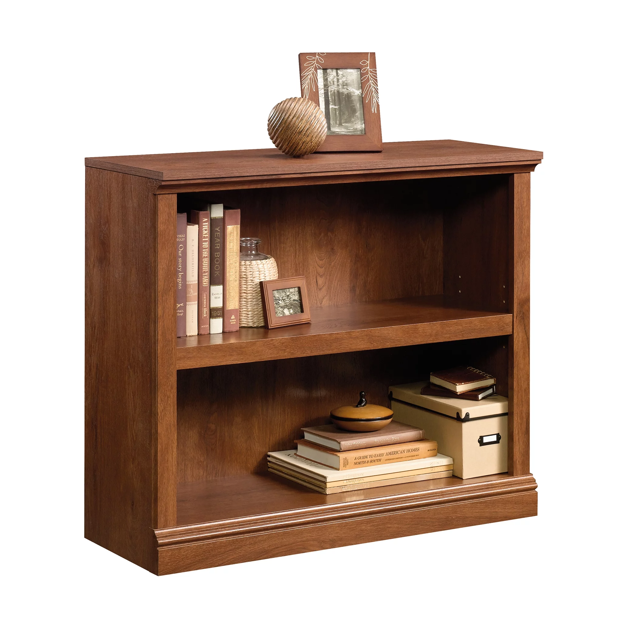 Sauder Select 2-Shelf Bookcase, Oiled Oak Finish