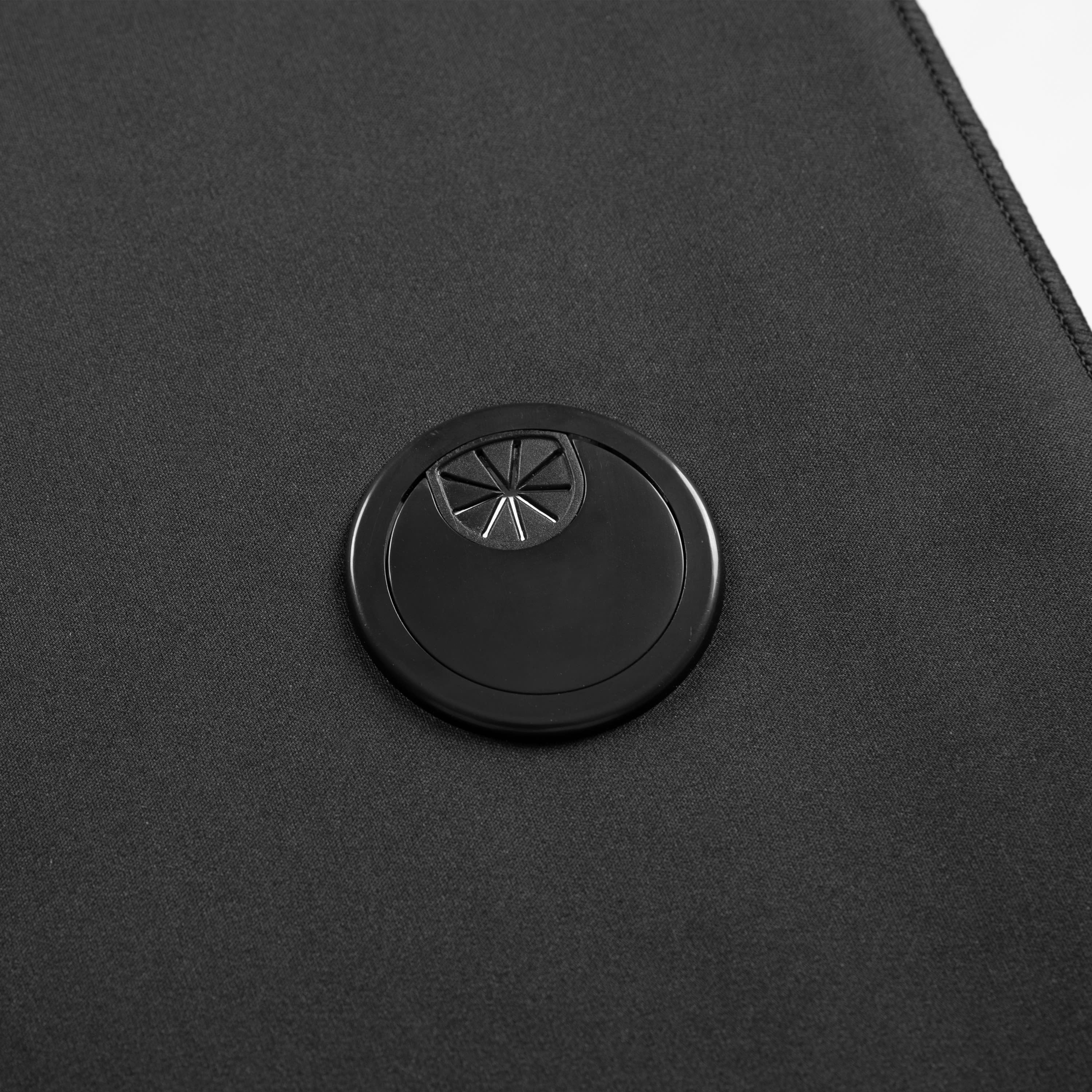 Emma + Oliver Black/White Gaming Desk Bundle - Cup & Headphone Holders/Mouse Pad Top