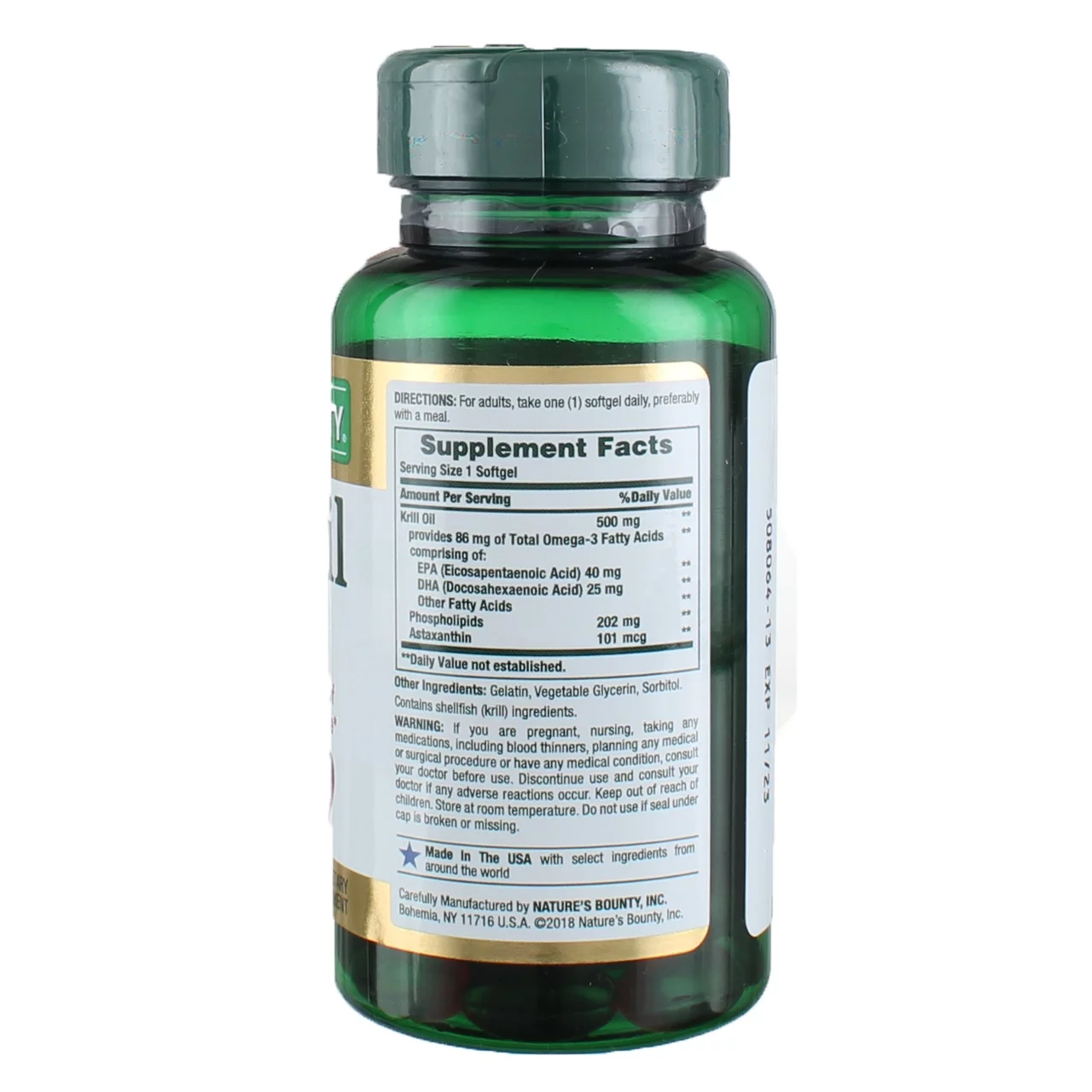 Natures Bounty Red Krill Oil 500Mg Omega-3 Softgels - 30 Ea, 2 Pack