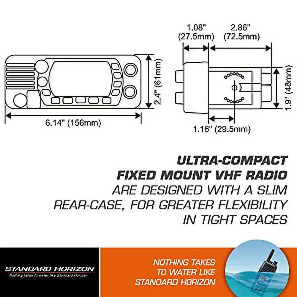 Standard Eclipse GPS Black VHF Class D 25 Watt