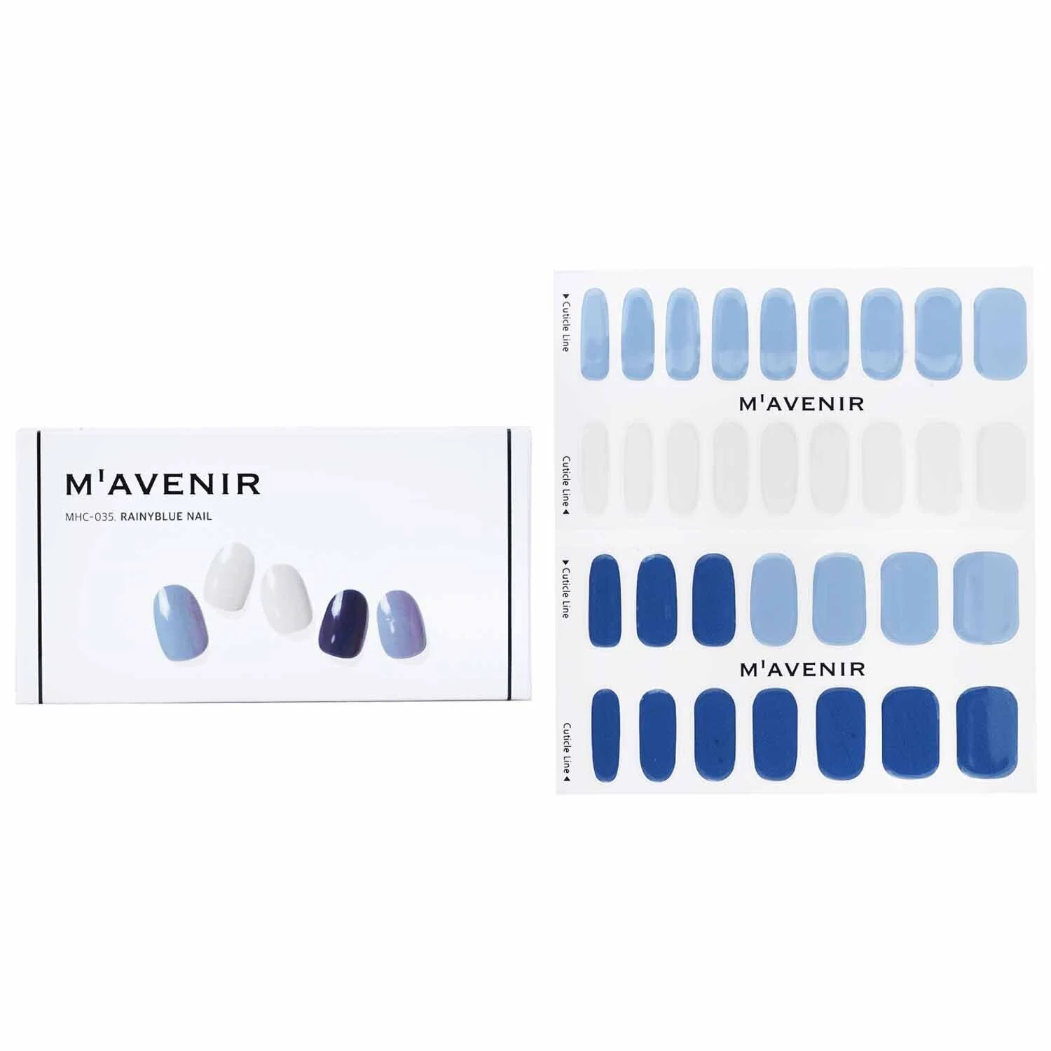 Mavenir Nail Sticker (Blue) - # Classic Navy Nail  32pcs