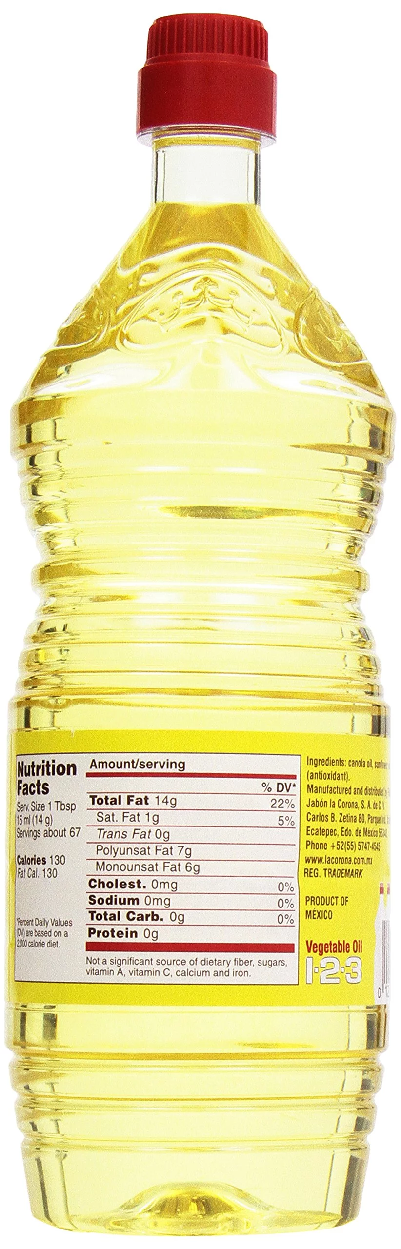 1-2-3 Vegetable Cooking Oil (Pack of 4)
