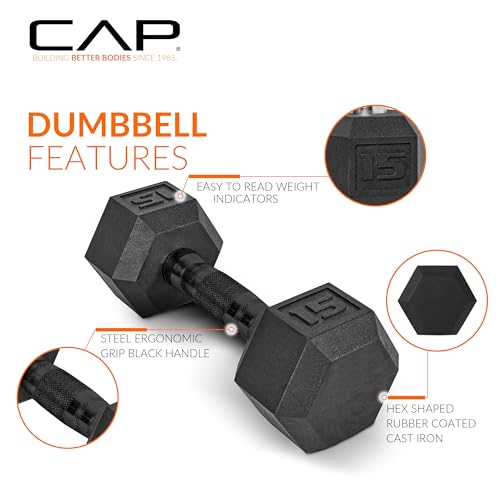 CAP Barbell 150 lb Dumbbell Set with 2-Tier Rack | Multiple Options
