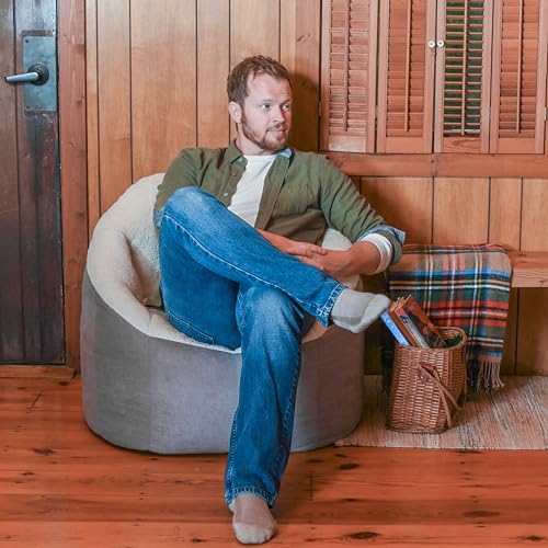 Big Joe Milano Lenox Denim Cobalt Beanbag Chair