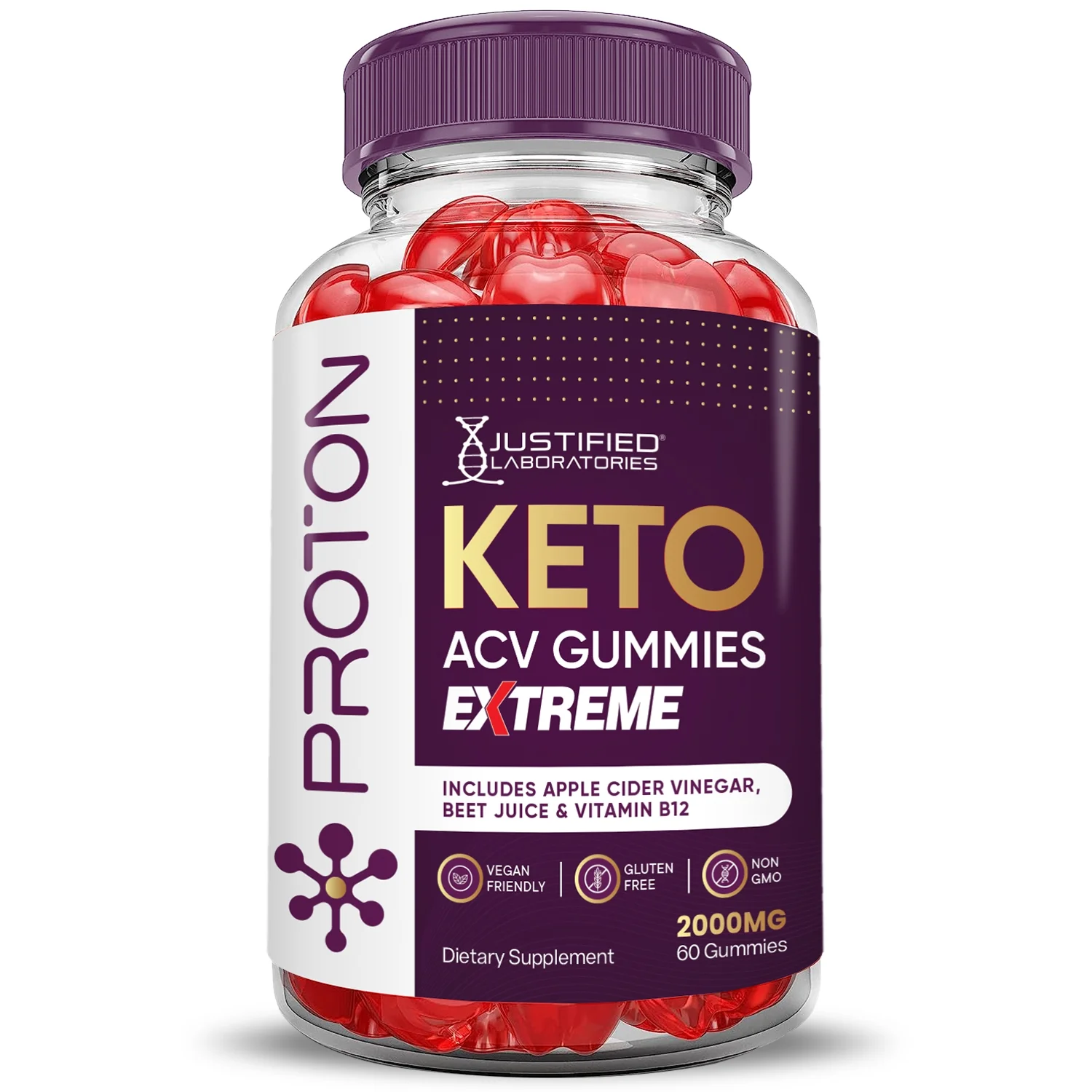(3 Pack) Proton Keto Extreme ACV Gummies 2000mg Dietary Supplement 180 Gummys