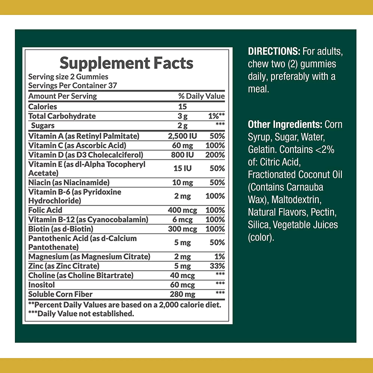 Nature's Bounty Adult Multivitamin Gummies 75 Each (Pack of 2)