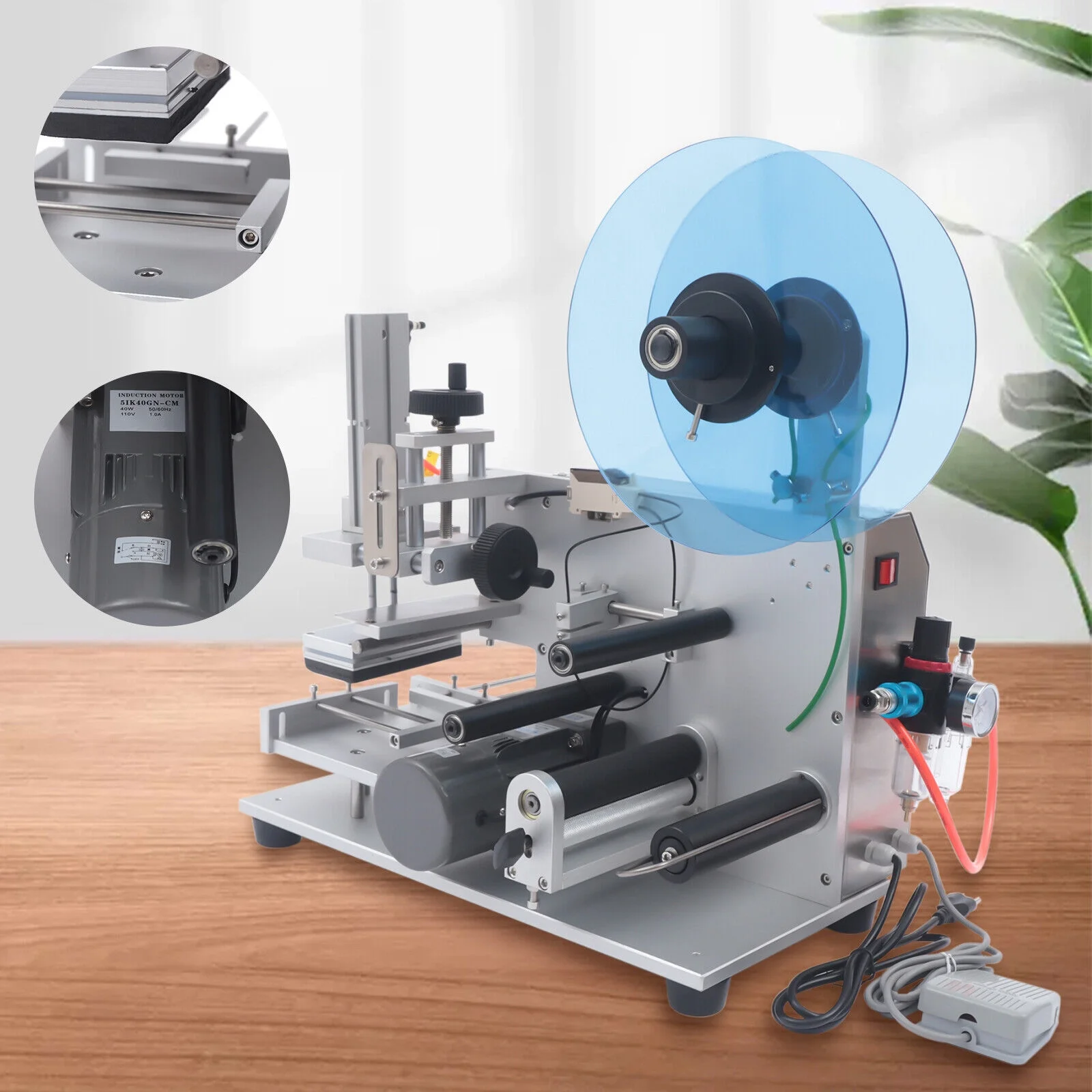 MONIPA Commercial Semi-automatic Square Bottle Labeling Machine 110V Commercial Labeling Machine