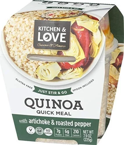 Cucina & Amore Quinoa Quick Meal Gluten Free Artichoke & Roasted Peppers -- 7.9 oz Pack of 4