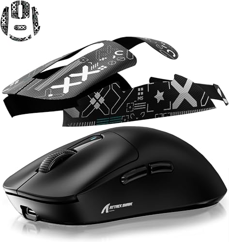 ATTACK SHARK X3 Wireless Gaming Mouse, 49g Ergonomic Computer Mouse, Triple Modes PAW3395 26K DPI Optical Sensor, 200h Battery Life, Programmable Buttons, Gaming Accessories for PC/Laptop/Mac (White)