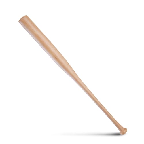 Wood Baseball Training Bat - Durable and Sturdy Wooden Bat - Ideal for Softball Hitting Practise - Versatile Design Bat (28inch, Wood)