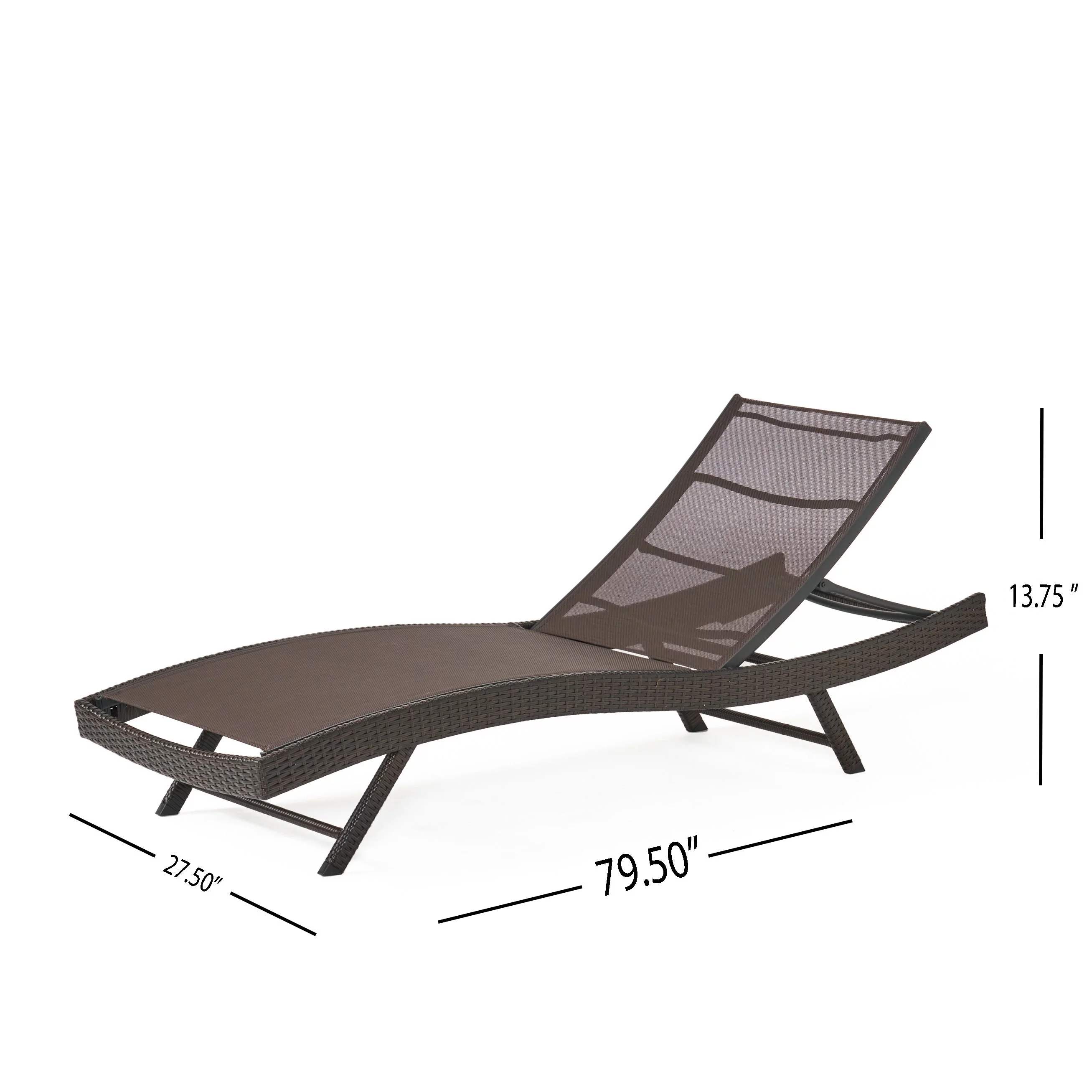 Brown Textilene Chaise Lounge (set of 2)
