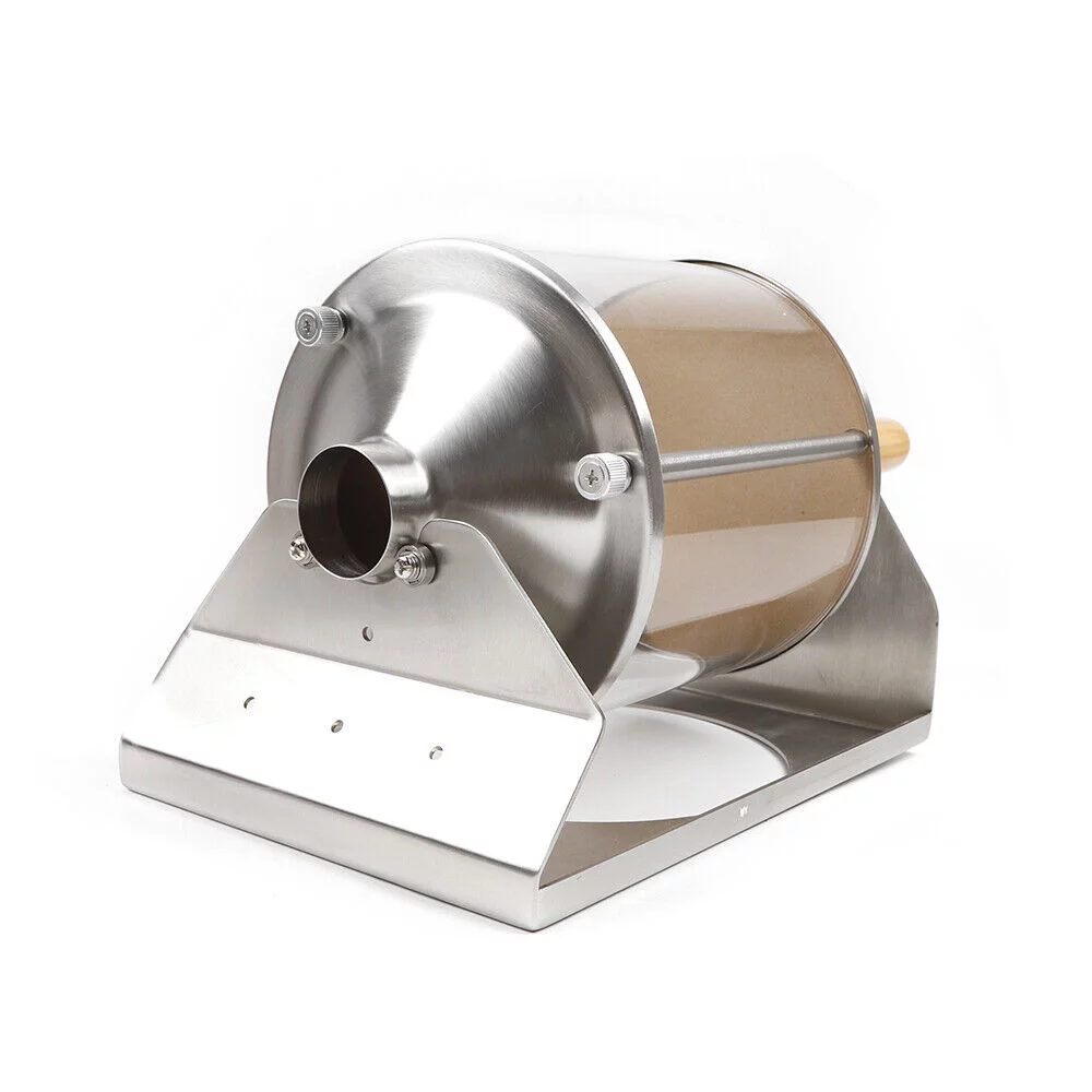 Coffee Bean Roaster Household Glass Drum w/ Handle Stainless Steel Frame DC 12V
