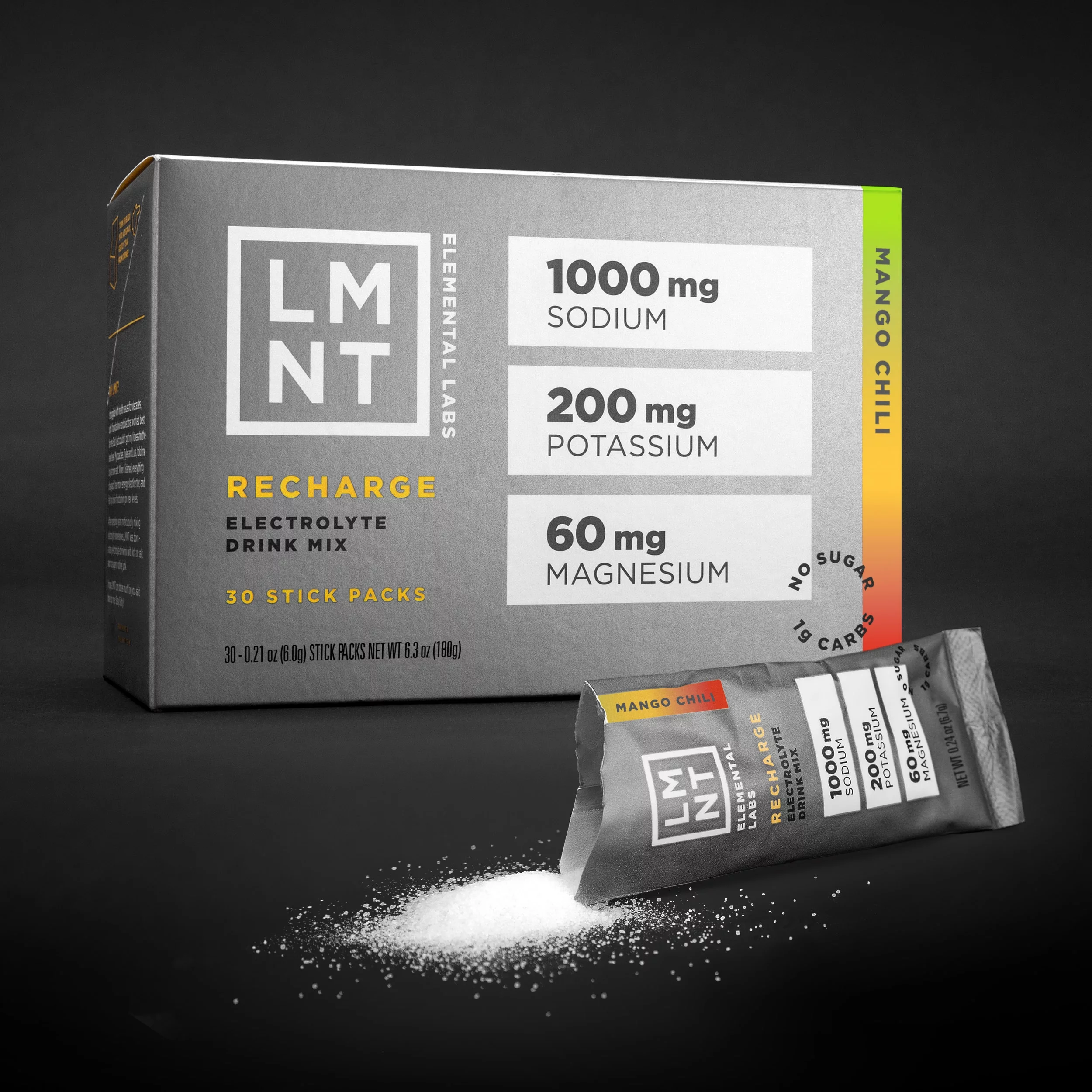 LMNT Electrolyte Drink Mix | Hydration Powder | Keto & Paleo | No Sugar, No Artificial Ingredients | Mango Chili | 30 Stick Packs