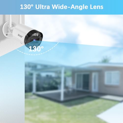 【90ft Super Night Vision】 5MP Outdoor Wireless Security Camera System, Wireless Cameras for Home Security, Home Video Security Cameras, WiFi Surveillance DVR Kits