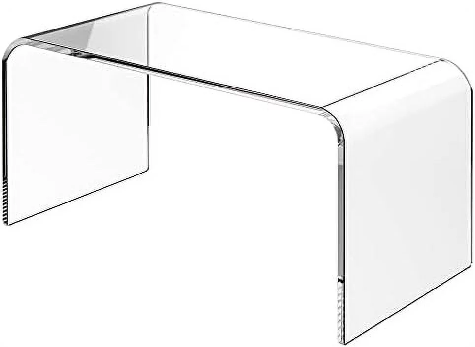 TJUNBOLIFE Acrylic Coffee Table  32" L x 16" W x 16" H Acrylic Table with Waterfall Edges  Clear Lucite Table Acrylic  for Living Room Bedroom