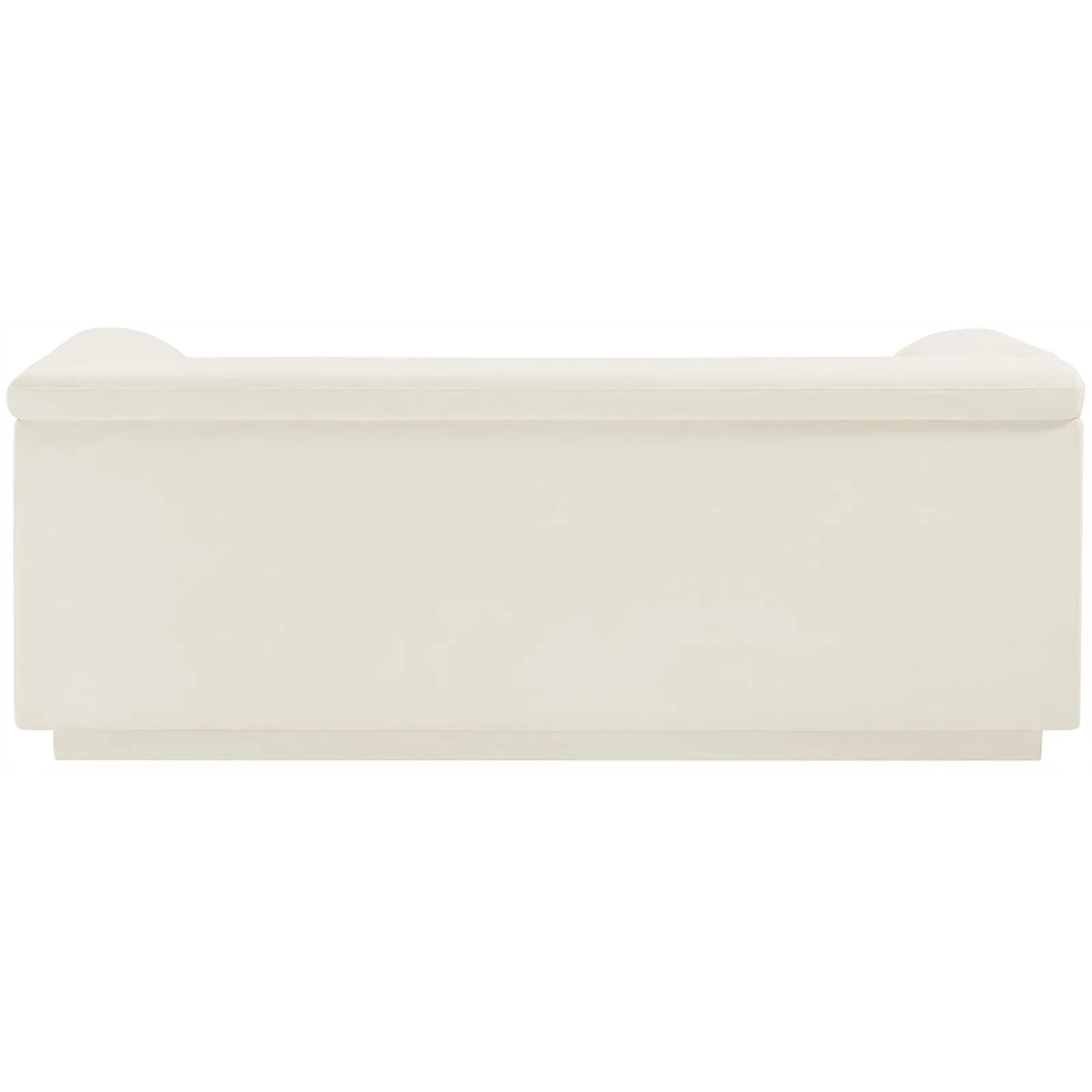 Meridian Furniture Cascade Cream Velvet Fabric Loveseat