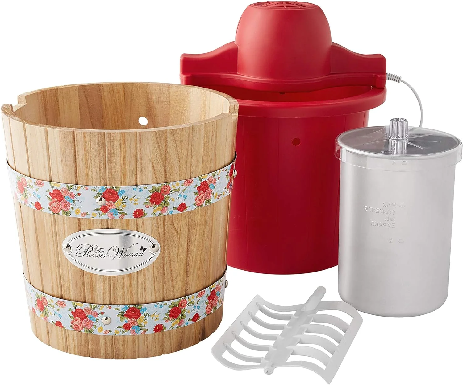 4 Quart Ice Cream Maker, Sweet Rose