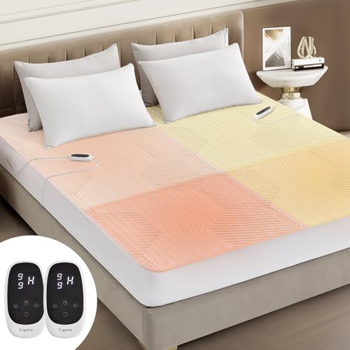 Twin XL Waterproof Heated Mattress Pad, 9 Heat Settings, Auto Off, Machine Washable, White, 39