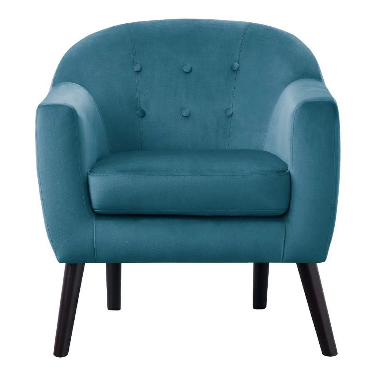 Lexicon Quill Velvet Upholstered Accent Chair in Blue