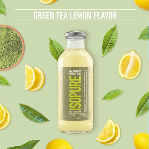 Isopure Zero Carb 32g Clear Protein Ready-to-Drink, Whey Protein Isolate, Blue Raspberry, 12 Pack (Packaging May Vary)