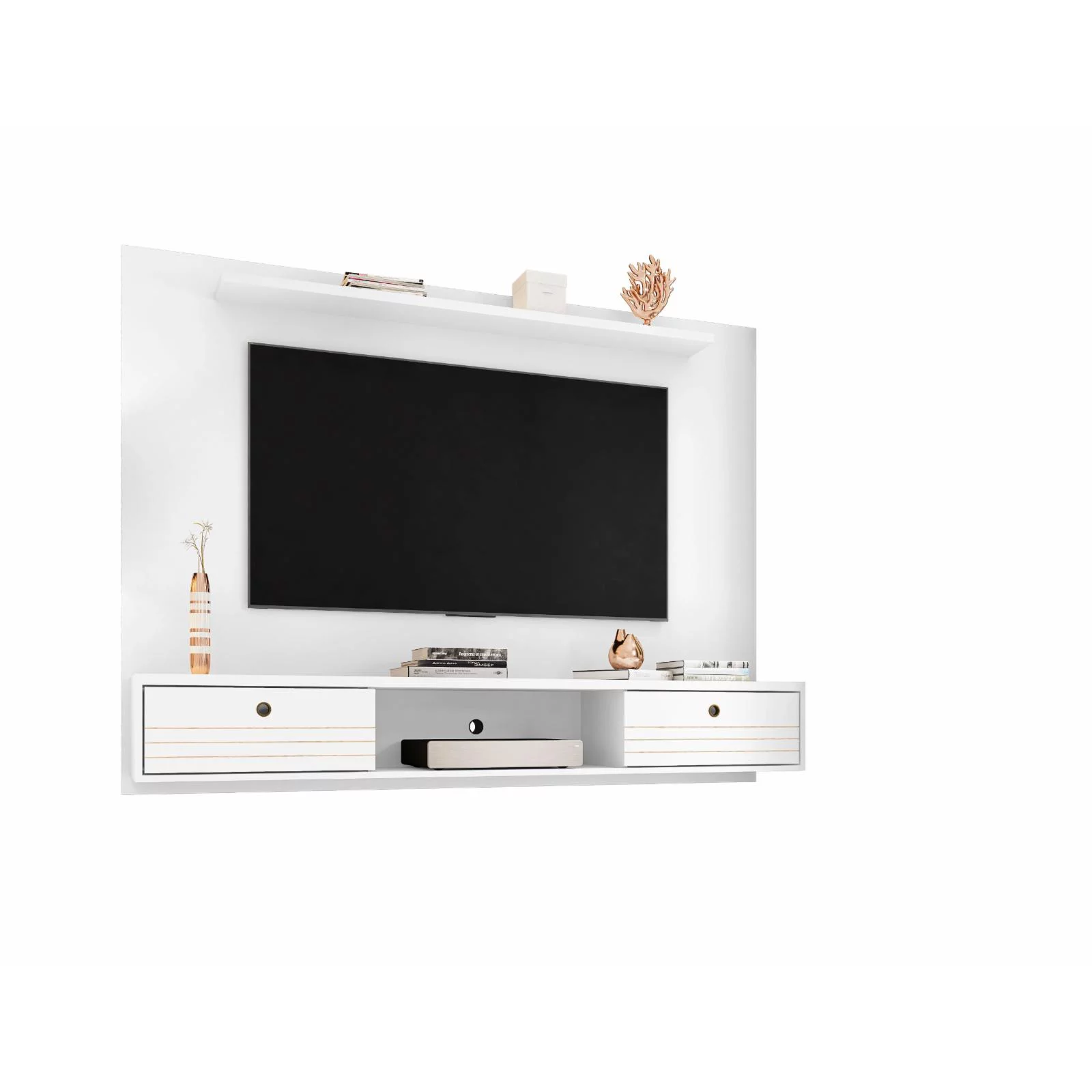 Liberty 70.86 Floating Wall Entertainment Center with Overhead Shelf
