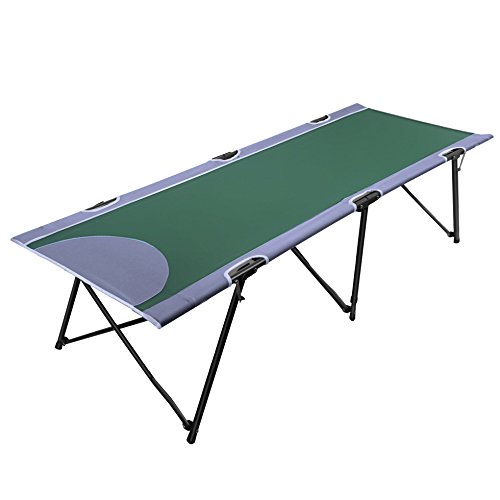 PORTAL Folding Camping Cot, Portable Cot Bed for Adults, Outdoor Bed Camp Cots for Sleeping with Carry Bag for Home, Travel, Office, Beach, Support up to 300lbs, Green