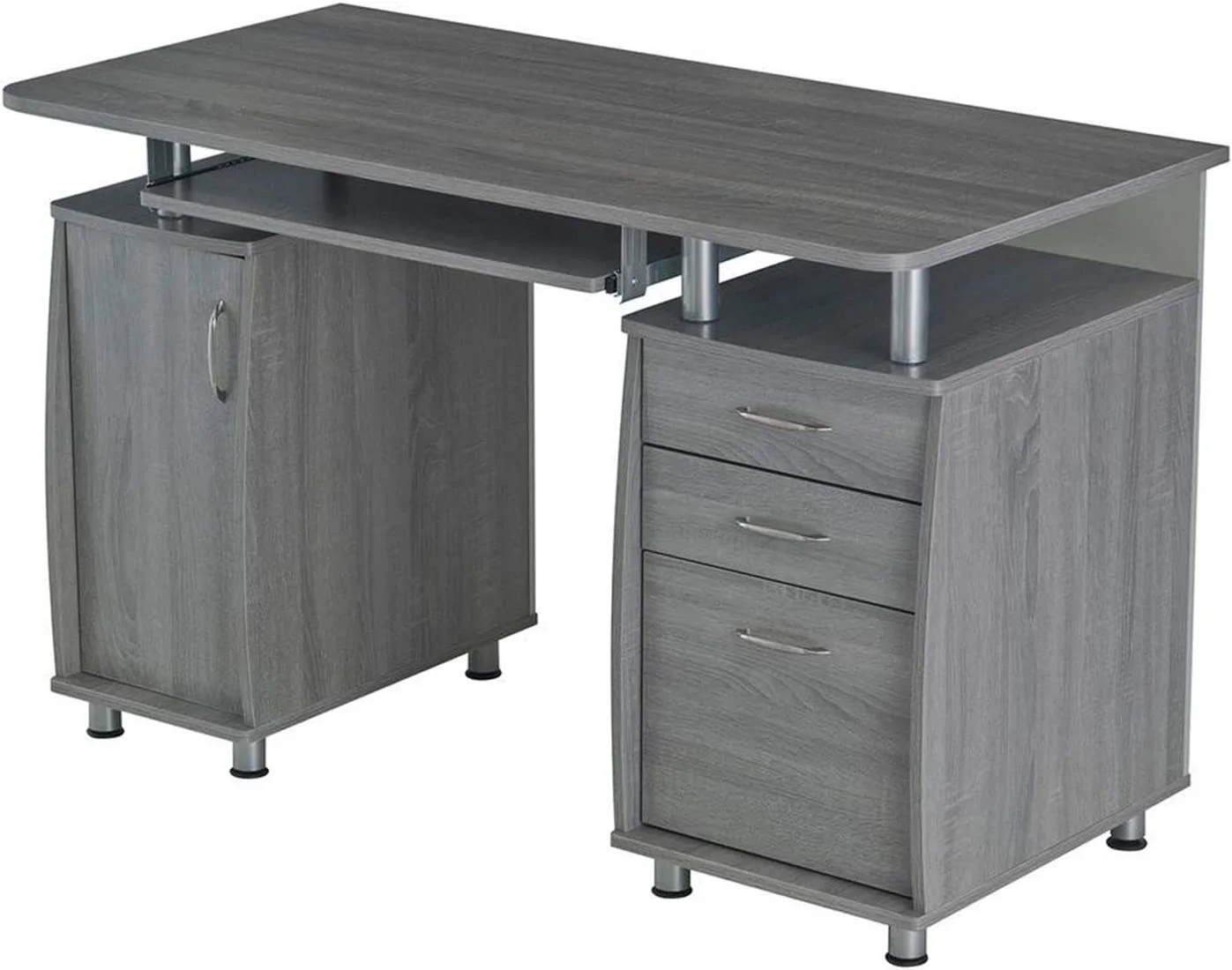 Small Computer Desk In Gray