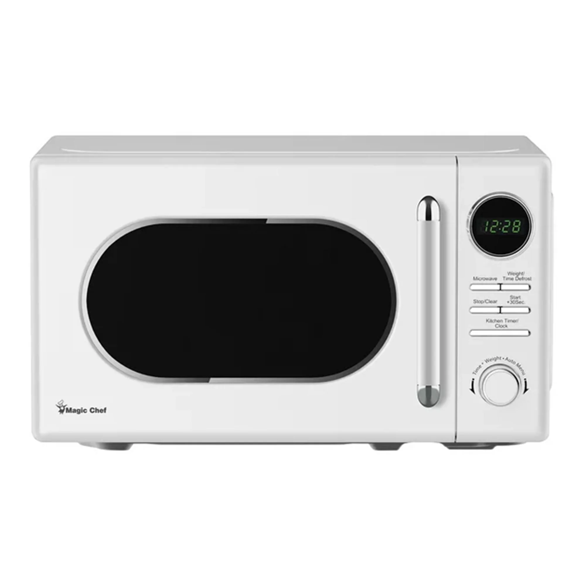 Magic Chef 0.7 Cubic Feet 700W Classic Retro Countertop Microwave, White