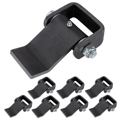 Lonffery Steel Dump Trailer Hinge, Weld on Heavy Duty Trailer Door Hinge, Strap Style Short Leaf, Pack of 4