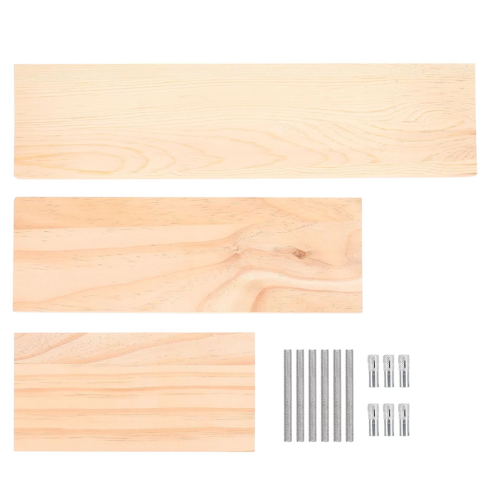 3 Sets of Living Room Wall Floating Shelf Kitchen Wall-mounted Wooden Floating Shelf Kit