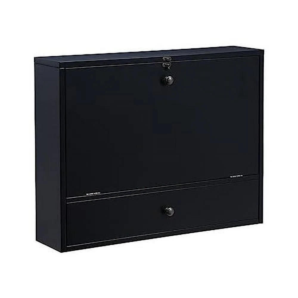 Willingham Wall Mount Folding Desk, Black