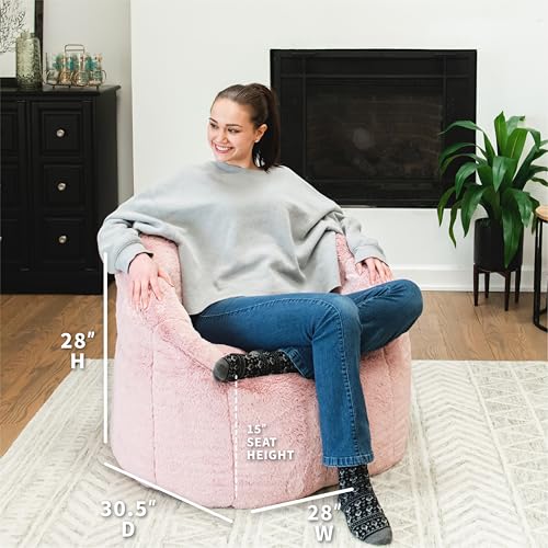 Big Joe Milano Lenox Denim Cobalt Beanbag Chair