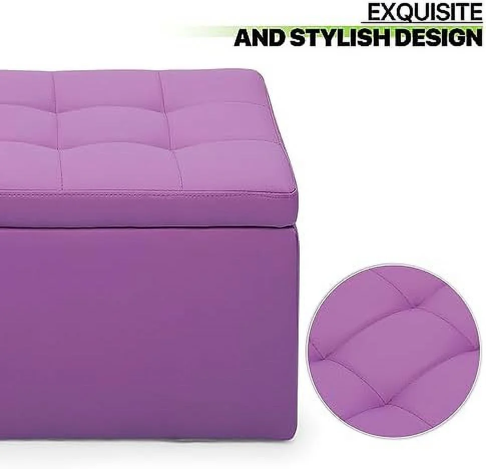 Rectangle Living Unfold  Bench Footstools Seat End Coffee Table Ottoman  Black