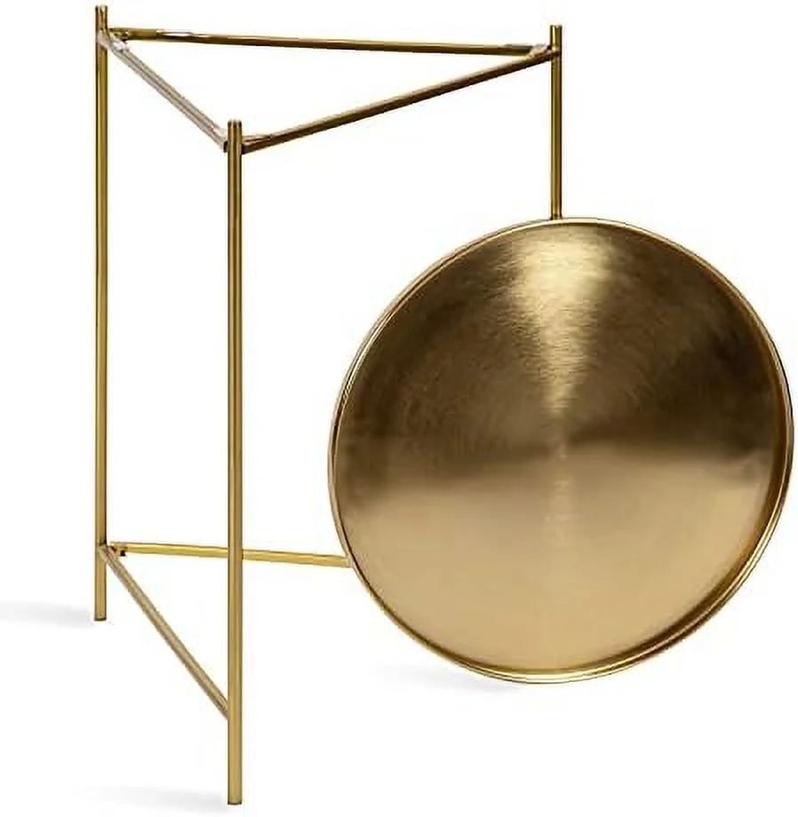 TJUNBOLIFE Ulani  Nested Round Metal End Tables  Black