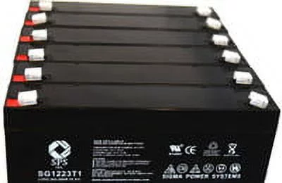SPS Brand 12V 2.3 Ah Replacement Battery (SG1223T1) for Nihon Kohden ECG 5105 CARDIOFAX (6 Pack)
