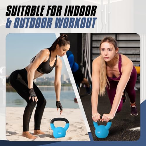 MADOG Neoprene Coated Kettlebells, Strength Training Hand Weights