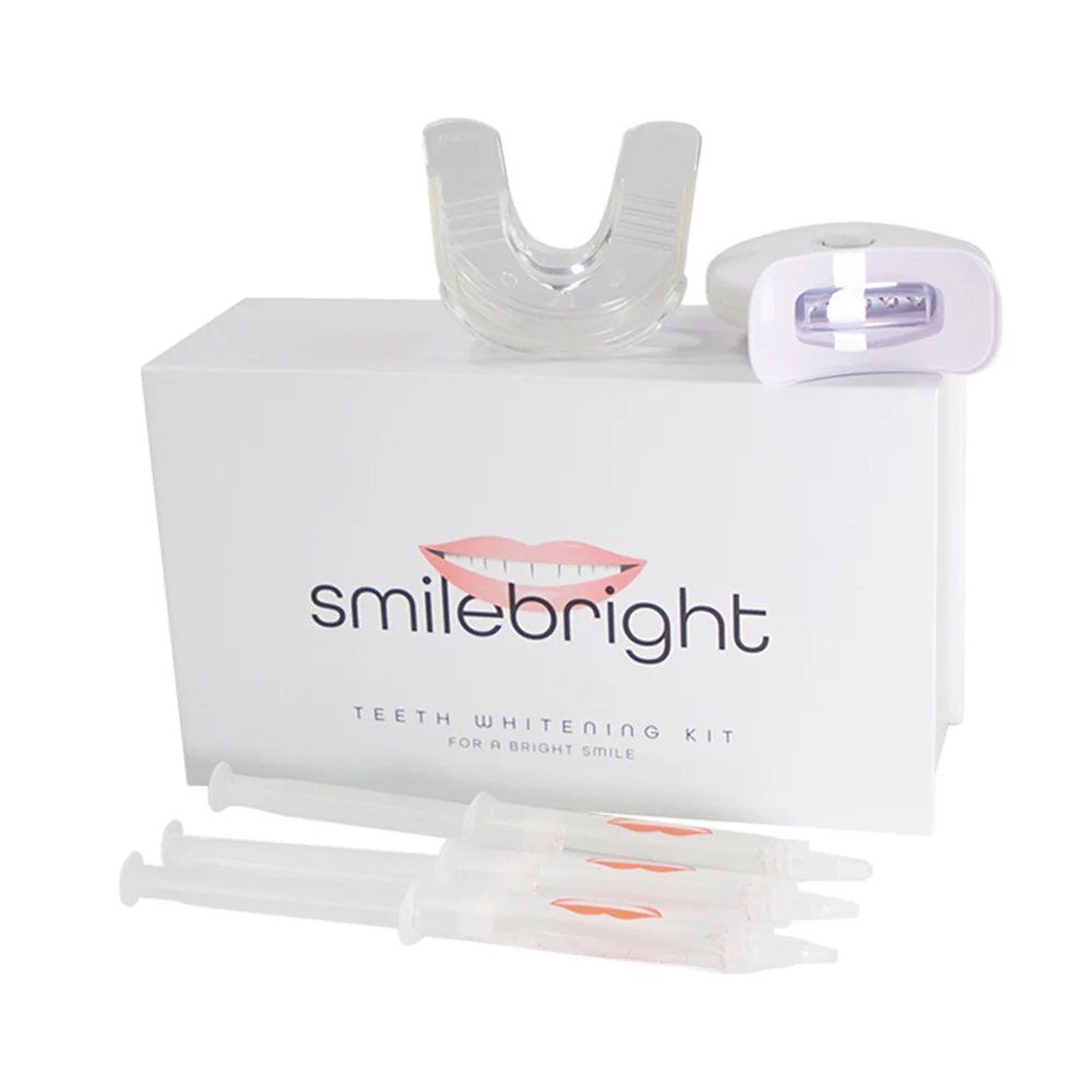 SmileBright 35% Carbamide Peroxide Teeth Whitening Kit w/ Light Tray, Strong Teeth Whitening Gel Coffee Tea Smoking Stain Removal