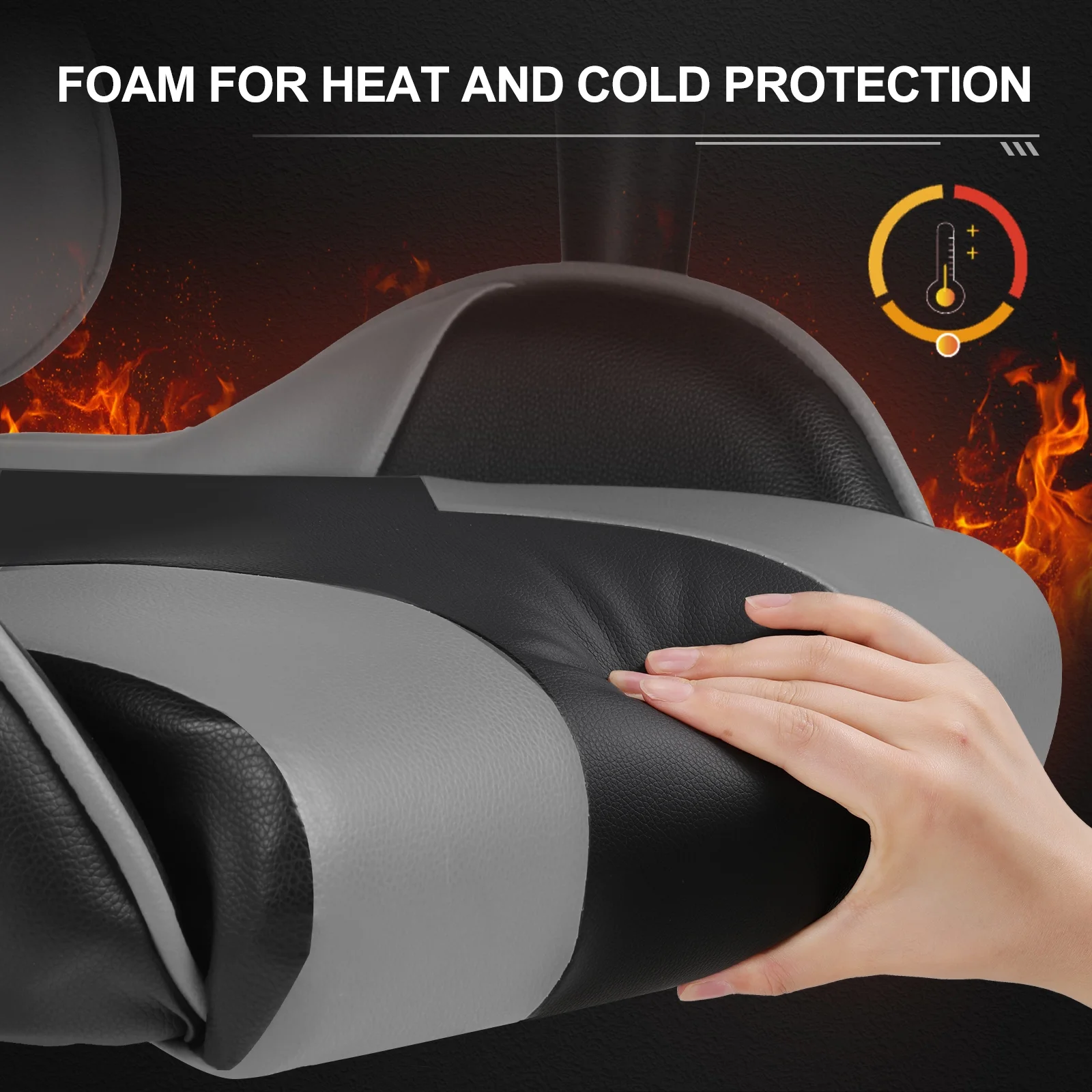 GTPOFFICE Gaming Chair With Massage Office Chair, Gray