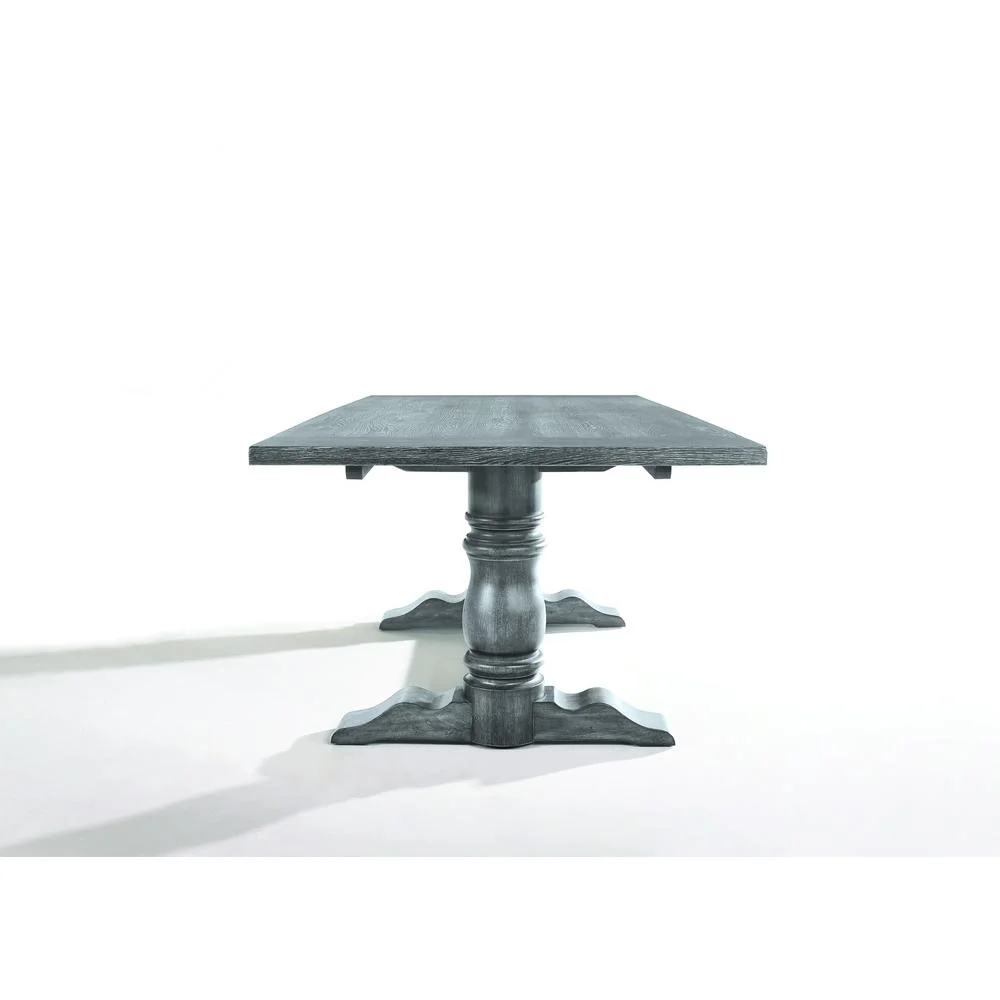Acme Furniture Leventis II Rectangular Dining Table in Weathered Gray