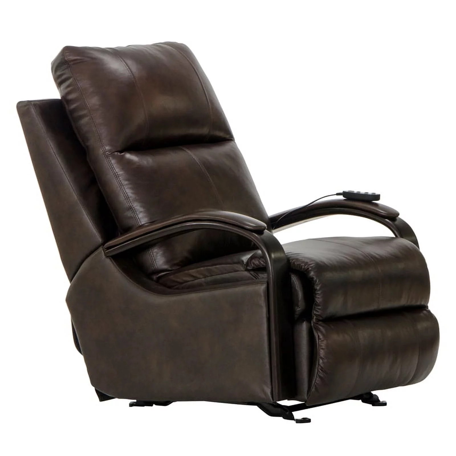 Conway Power Recliner with Heat & Massage in Brown Top Grain Italian Leather