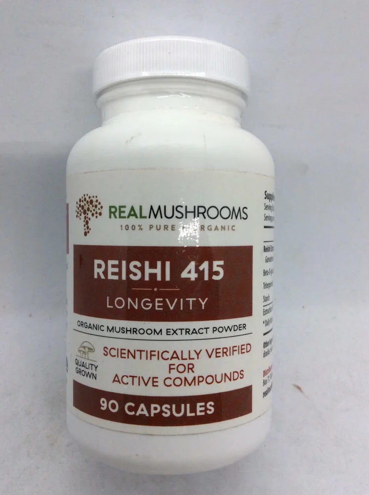Real Mushrooms Reishi Mushroom Capsules for Longevity (90ct) Vegan, Non-GMO Reishi Extract, Reishi Mushroom Supplement for Relaxation, Better Sleep, Overall Wellness, Also Safe for Pets