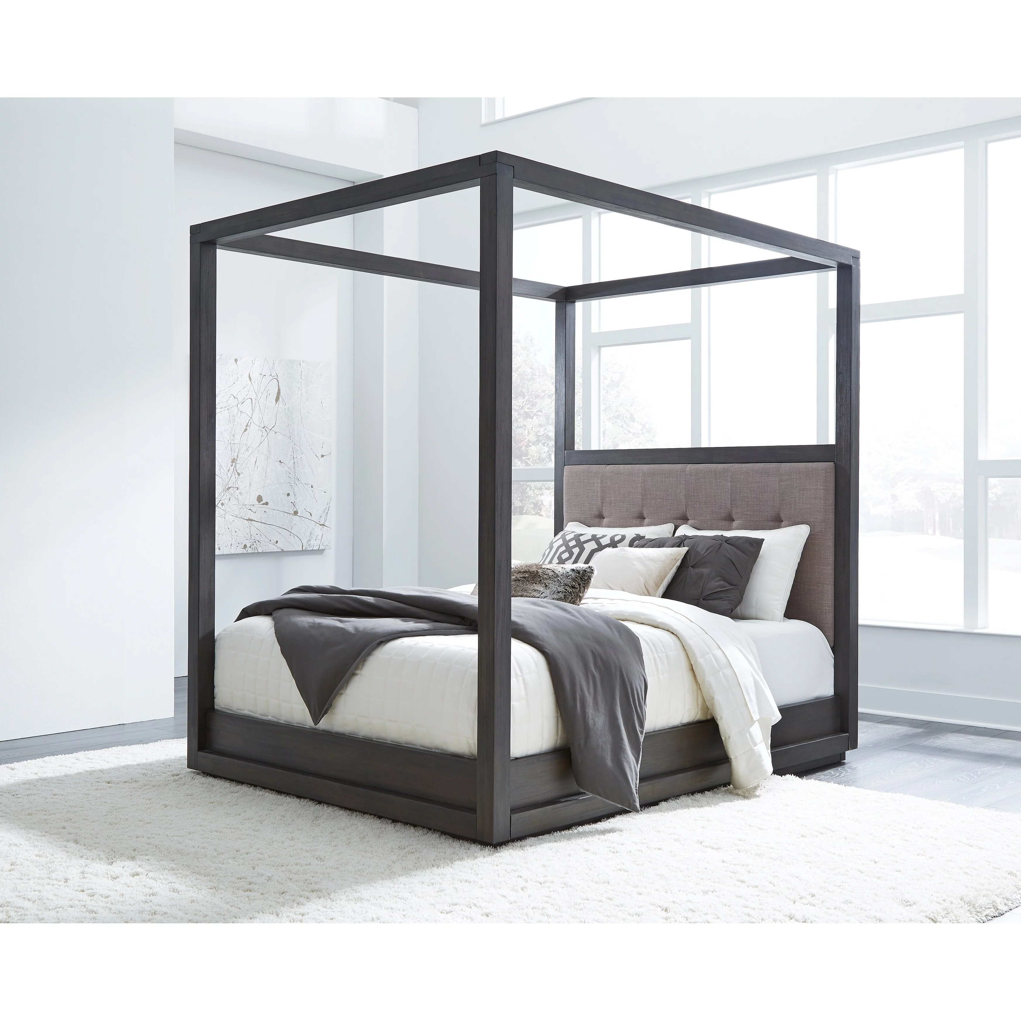 Carbon Loft  Barron King-size Canopy Bed